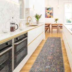 Soft Washable Wildflower Runner - Francine -Kukoon Rugs Store Washable Francine room web RRL location 1