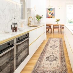 Soft Washable Blue Heritage Runner - Hazel 11 Soft Washable Blue Heritage Runner - Hazel -Kukoon Rugs Store Washable Hazel room web RRL location 1