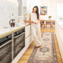 Soft Washable Blue Heritage Rug - Hazel -Kukoon Rugs Store Washable Hazel room web RRL location 3