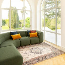 Soft Washable Blue Heritage Rug - Hazel -Kukoon Rugs Store Washable Hazel room web location 2