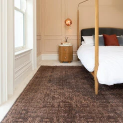 Soft Washable Brown Traditional Rug - Mabel -Kukoon Rugs Store Washable Mabel room web Bedroom L