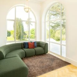 Soft Washable Brown Traditional Rug - Mabel -Kukoon Rugs Store Washable Mabel room web location 2