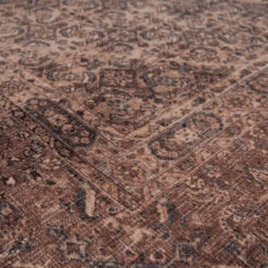 Soft Washable Brown Traditional Rug - Mabel -Kukoon Rugs Store Washable Mabel detail 07 1