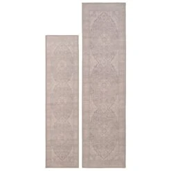 Soft Washable Vintage Beige Runner - Mariana -Kukoon Rugs Store Washable Marianna Overhead RR RRL SQ