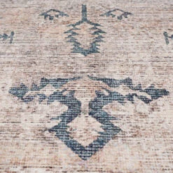 Washable Grey Blue Vintage Runner - Roam -Kukoon Rugs Store Washable Roam Details 9