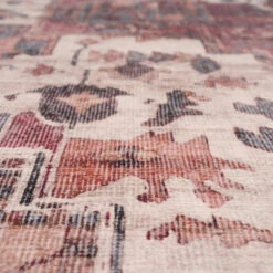 Soft Washable Burgundy Bathroom Mat - Rubyana 15 Soft Washable Burgundy Bathroom Mat - Rubyana -Kukoon Rugs Store Washable Rubyanna detail 06