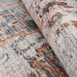 Washable Blue Vintage Runner - Serene -Kukoon Rugs Store Washable Serene Details 17