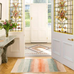 Soft Washable Multicolour Doormat - Solene -Kukoon Rugs Store Washable Solene room web RRL location hall 1 1