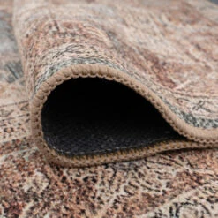 Washable Blue Heritage Runner - Sonder 15 Washable Blue Heritage Runner - Sonder -Kukoon Rugs Store Washable Sounder Detail 18