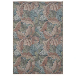 Soft Washable Green Leaf Print Rug - Sylvan