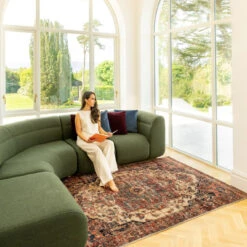 Soft Washable Terracotta Medallion Rug - Verity -Kukoon Rugs Store Washable Verity room web location 4 1bf8b061 10ff 4b50 b822 69ff9423edb8