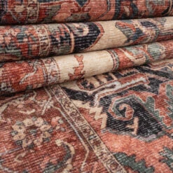 Soft Washable Terracotta Bathroom Mat - Verity -Kukoon Rugs Store Washable Verity detail 21 1