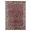 Soft Washable Red Vintage Rug - Violet 2 Soft Washable Red Vintage Rug - Violet -Kukoon Rugs Store Washable Violet overhead SQ