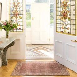 Soft Washable Red Doormat - Violet -Kukoon Rugs Store Washable Violet room web RRL location hall 1 1