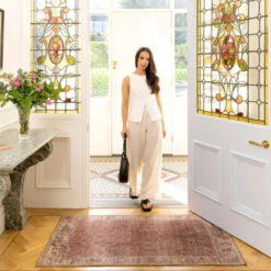 Soft Washable Red Bathroom Mat - Violet -Kukoon Rugs Store Washable Violet room web RRL location hall 2