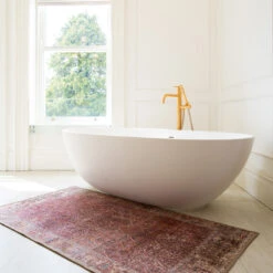 Soft Washable Red Bathroom Mat - Violet -Kukoon Rugs Store Washable Violet room web bathroom S 1 b