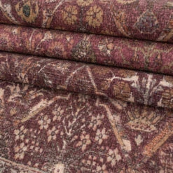 Soft Washable Red Vintage Runner - Violet -Kukoon Rugs Store Washable Violet detail 17