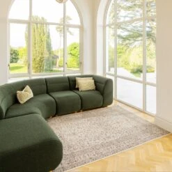 Soft Washable Cream Vintage Rug - Adeline -Kukoon Rugs Store Washable adeline room web location 1