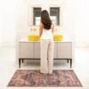 Soft Washable Multicolour Bathroom Mat - Delphine -Kukoon Rugs Store Washable delphine room web bathroom S 2