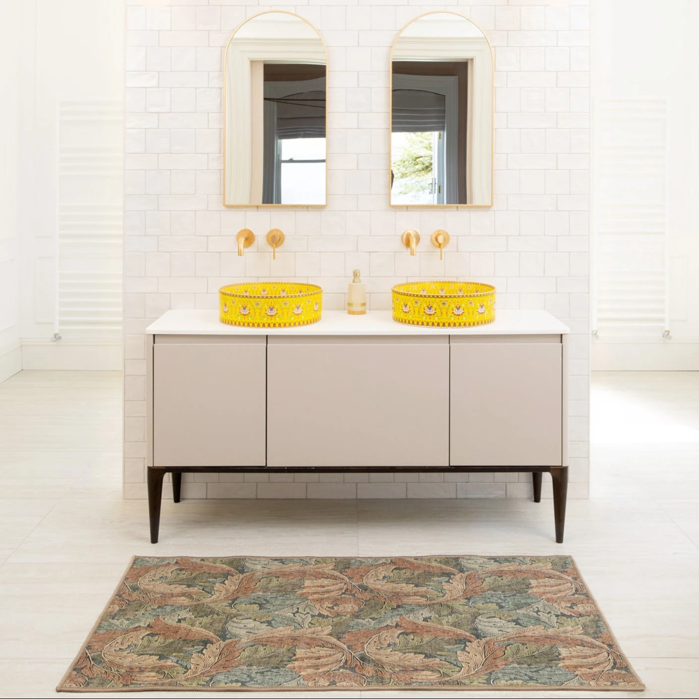 Soft Washable Green Leaf Doormat - Sylvan 6 Soft Washable Green Leaf Doormat - Sylvan - Image 4