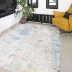 Teal Blue Cloudscape Hallway Runner Rug 10 Teal Blue Cloudscape Hallway Runner Rug -Kukoon Rugs Store William 20Living 20Room 20Rugs 20 166 5B2 5D