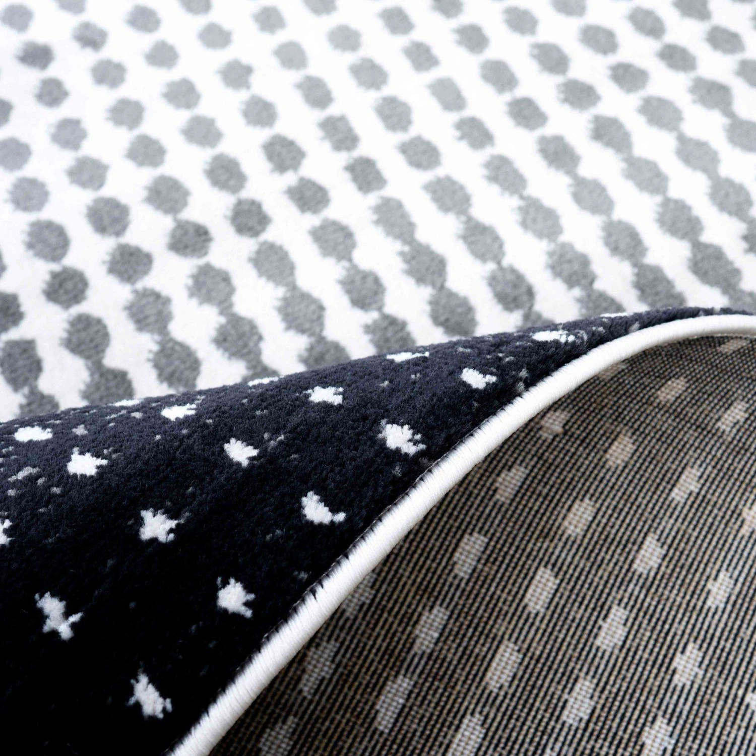 Modern Grey Spotted Ombre Effect Living Room Rug - Dottie 10 Modern Grey Spotted Ombre Effect Living Room Rug - Dottie - Image 8