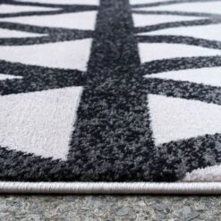 Modern Grey Geometric Triangle Living Room Rug - Powell -Kukoon Rugs Store alabama powell grey 5432 5B4 5D