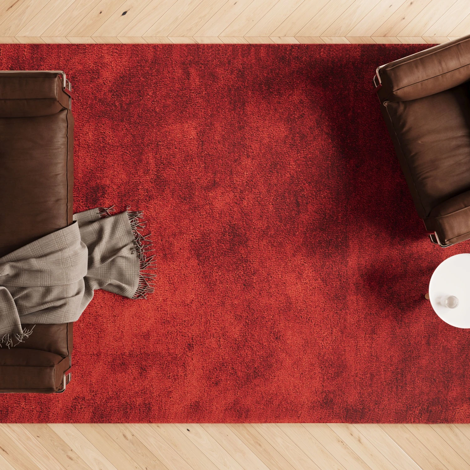 Premium Terracotta Shaggy Rug - Sienna 7 Premium Terracotta Shaggy Rug - Sienna - Image 5