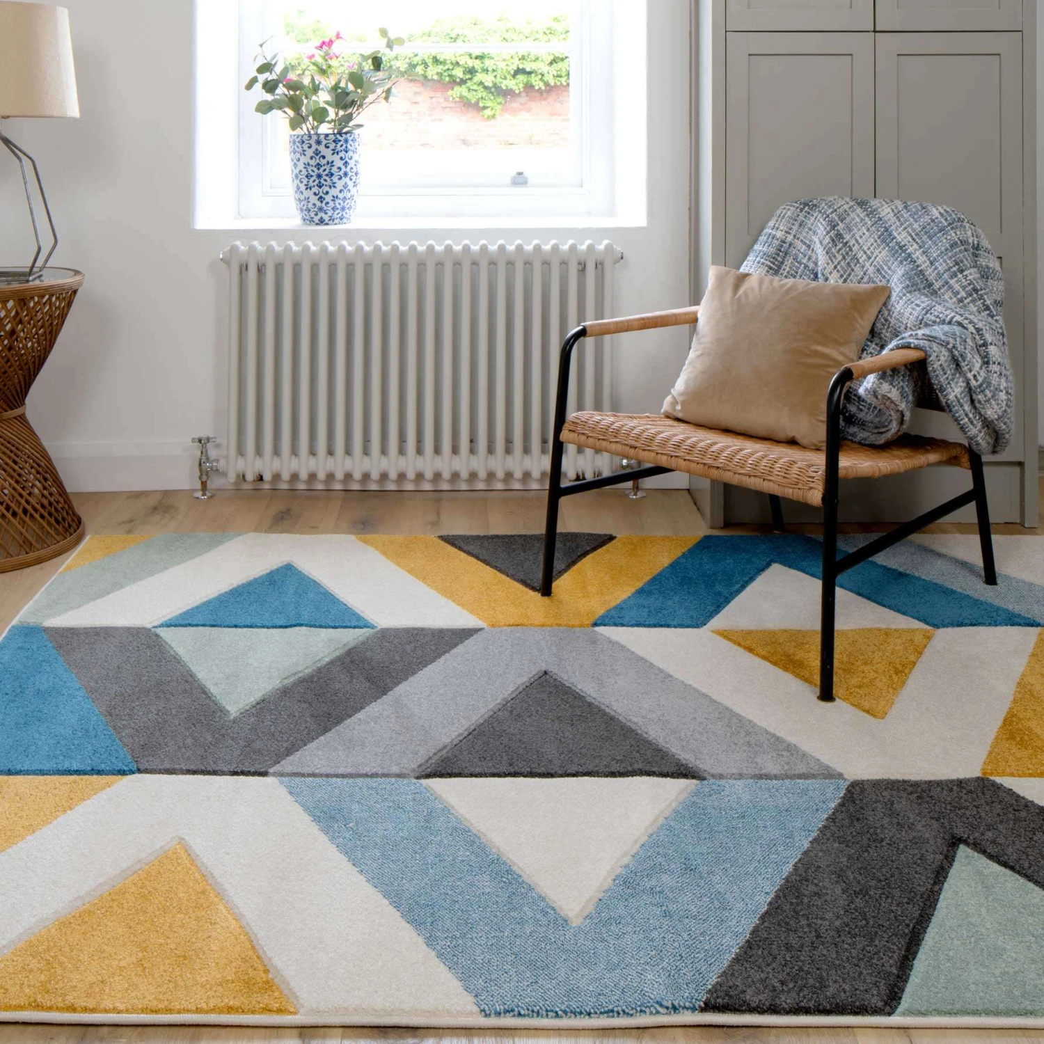 Multicolour Woven Geometric Area Rug - Angora 5 Multicolour Woven Geometric Area Rug - Angora - Image 3