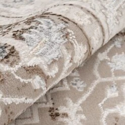 Cream Beige Medallion Runner - Artha -Kukoon Rugs Store antaras artha 00825