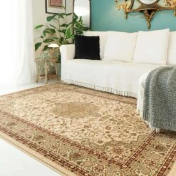 Traditional Cream Bordered Rug 13 Traditional Cream Bordered Rug -Kukoon Rugs Store aria cream 4270 5B3 5D