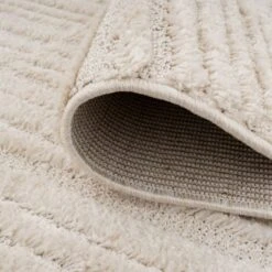 Warm White Linear Area Rug - Bowie -Kukoon Rugs Store ashbee bowie white 06847