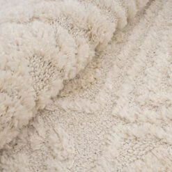 Warm White Tufted Diamond Rug - Elino -Kukoon Rugs Store ashbee elino white 06895