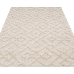 Warm White Interlocking Rug - Sade -Kukoon Rugs Store ashbee sade white 06671