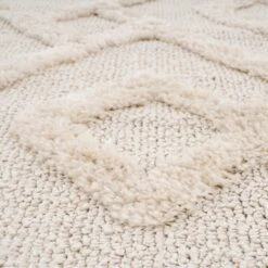 Warm White Interlocking Rug - Sade -Kukoon Rugs Store ashbee sade white 06682