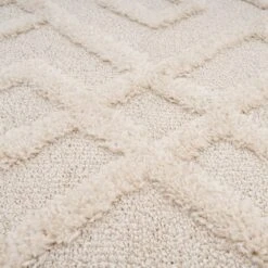Warm White Interlocking Rug - Sade -Kukoon Rugs Store ashbee sade white 06695