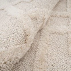 Warm White Interlocking Rug - Sade -Kukoon Rugs Store ashbee sade white 06712