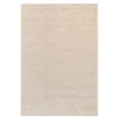 Warm White Chevron Rug - Sula