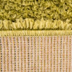 Super Soft Luxury Moss Green Shaggy Rug - Aspen -Kukoon Rugs Store aspen spring green 07106