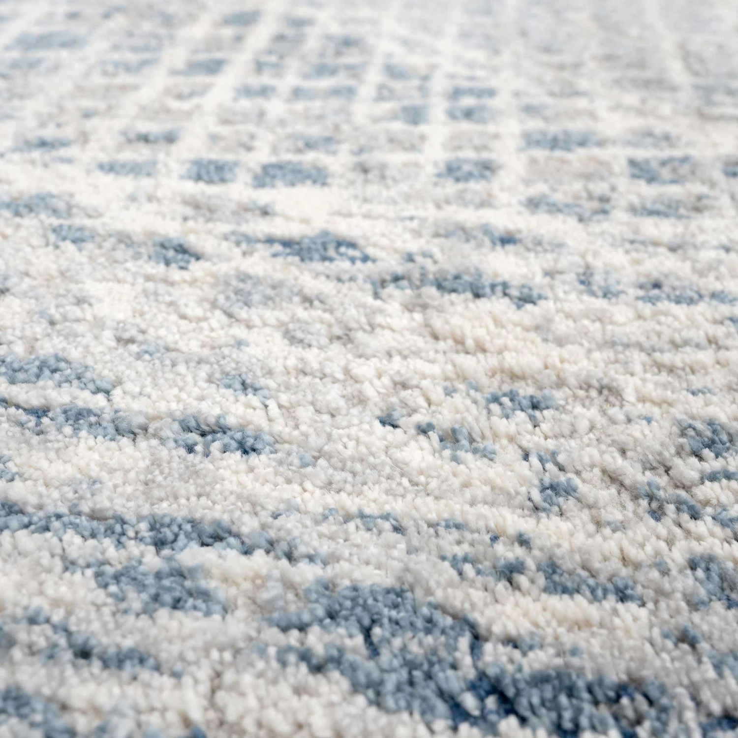 Modern Blue Distressed Abstract Living Room Rug - Astia 7 Modern Blue Distressed Abstract Living Room Rug - Astia - Image 5