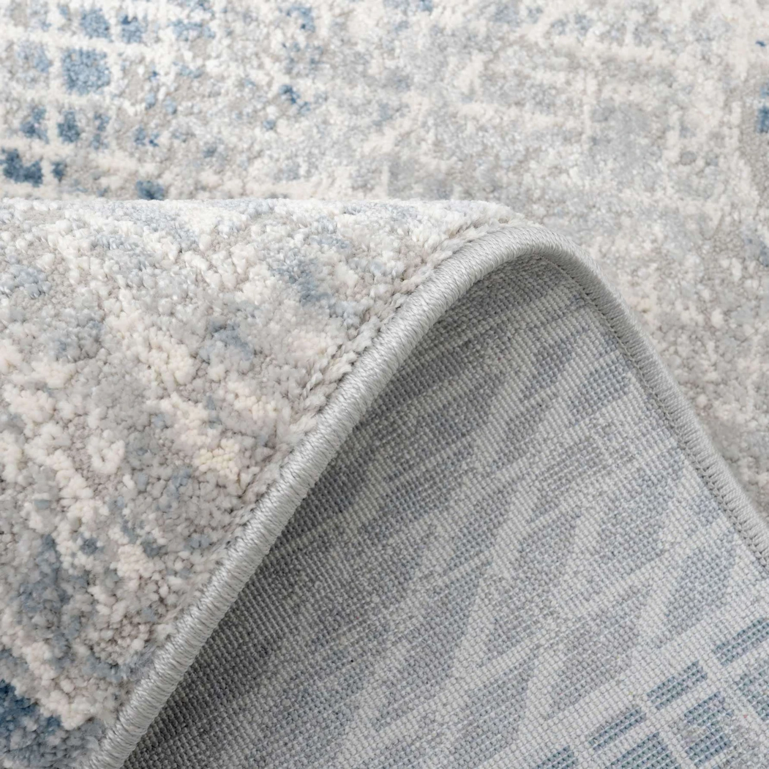 Modern Blue Distressed Abstract Living Room Rug - Astia 8 Modern Blue Distressed Abstract Living Room Rug - Astia - Image 6