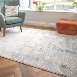 Modern Blue Distressed Abstract Living Room Rug - Astia 19 Modern Blue Distressed Abstract Living Room Rug - Astia -Kukoon Rugs Store astia blue 9038 5B5 5D
