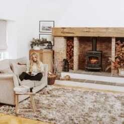 Plush Soft Greige Shaggy Rug - Zia 17 Plush Soft Greige Shaggy Rug - Zia -Kukoon Rugs Store autumn Zia living room emma 04666 2 for web