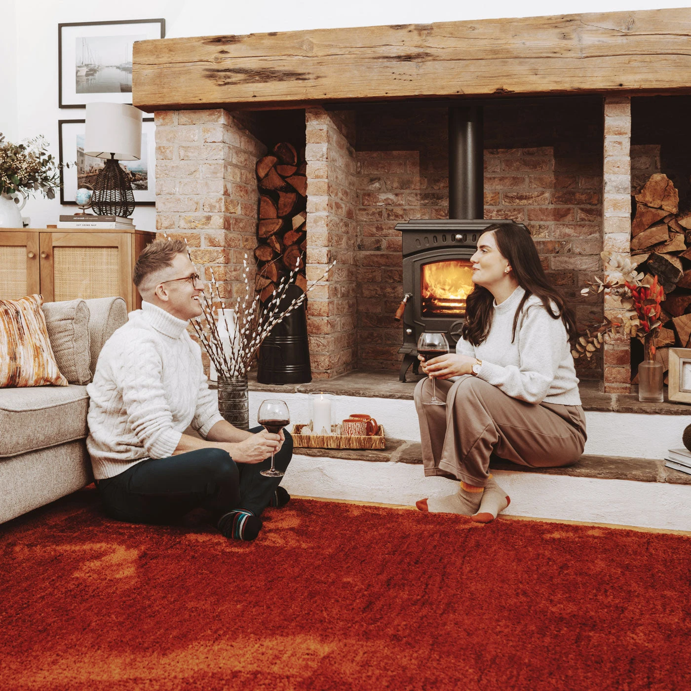 Premium Terracotta Shaggy Rug - Sienna 4 Premium Terracotta Shaggy Rug - Sienna - Image 2