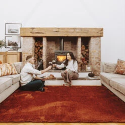 Premium Terracotta Shaggy Rug - Sienna 18 Premium Terracotta Shaggy Rug - Sienna -Kukoon Rugs Store autumn campaign amore John Sarah 00388 fort web