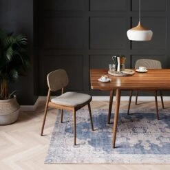 Flatwoven Washable Denim Blue Area Rug - Ballina -Kukoon Rugs Store ballina dining room new designs