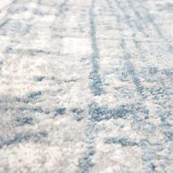 Soft Blue Distressed Abstract Living Room Area Rug - Bedtime -Kukoon Rugs Store bedtime blue 9225 5B2 5D