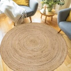 Rustic Jute Round Natural Circle Rug -Kukoon Rugs Store braided jute circle 04896 copy
