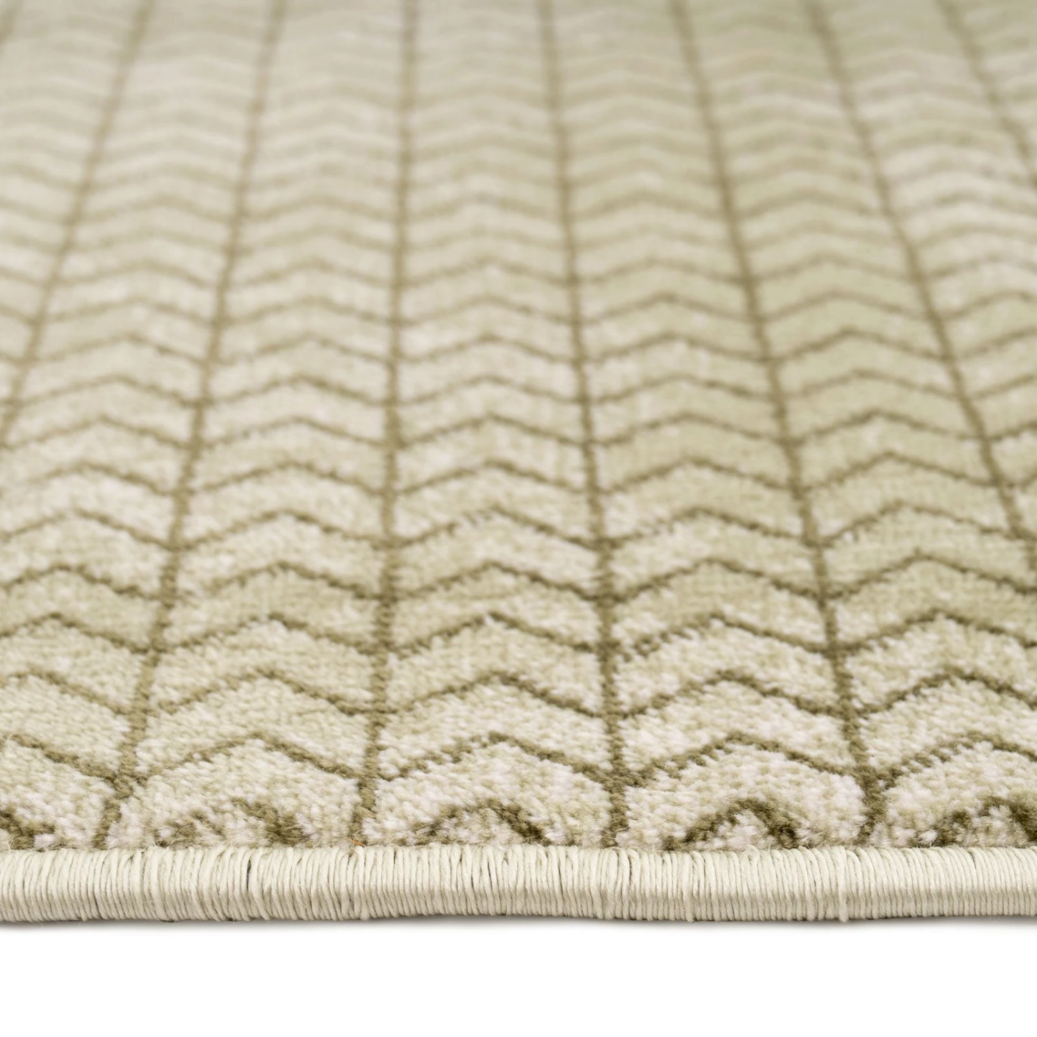 Soft Green Chevron Rug - Braided 4 Soft Green Chevron Rug - Braided - Image 2