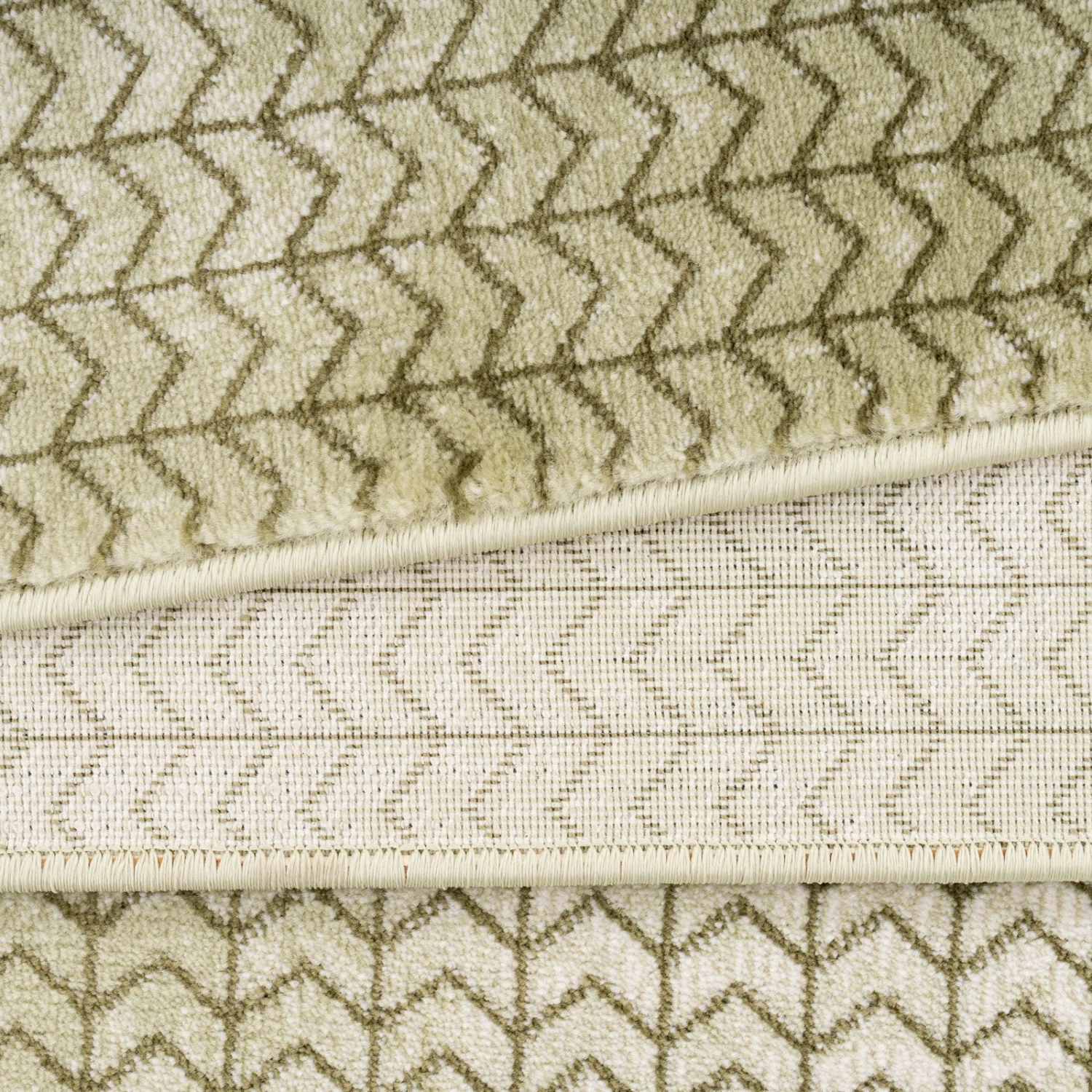 Soft Green Chevron Rug - Braided 7 Soft Green Chevron Rug - Braided - Image 5
